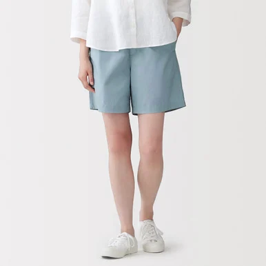 Pantaloncini a gamba larga in cotone - Donna