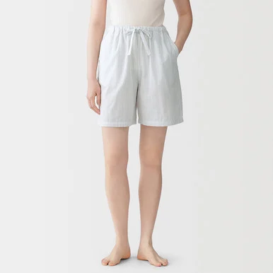 Pantaloncini lounge in garza sottile da donna