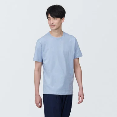 T‐shirt in cotone a maniche corte con scollo rotondo da uomo
