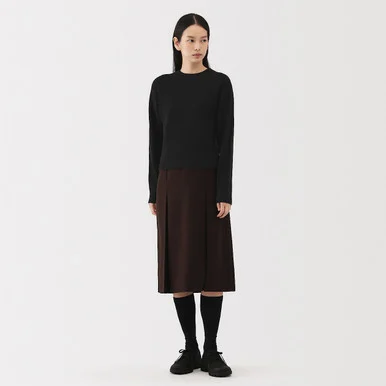 Maglione girocollo yak da donna