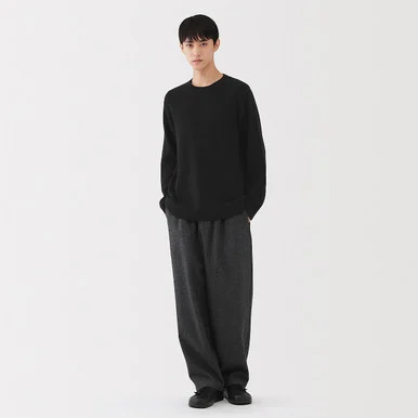 Maglione girocollo yak non tinto da uomo