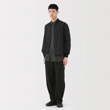 Giacca con zip idrorepellente in poliestere da uomo