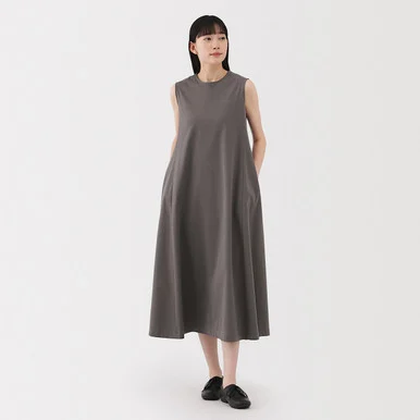 Abito Midi A‐line in cotone Cool Touch da donna
