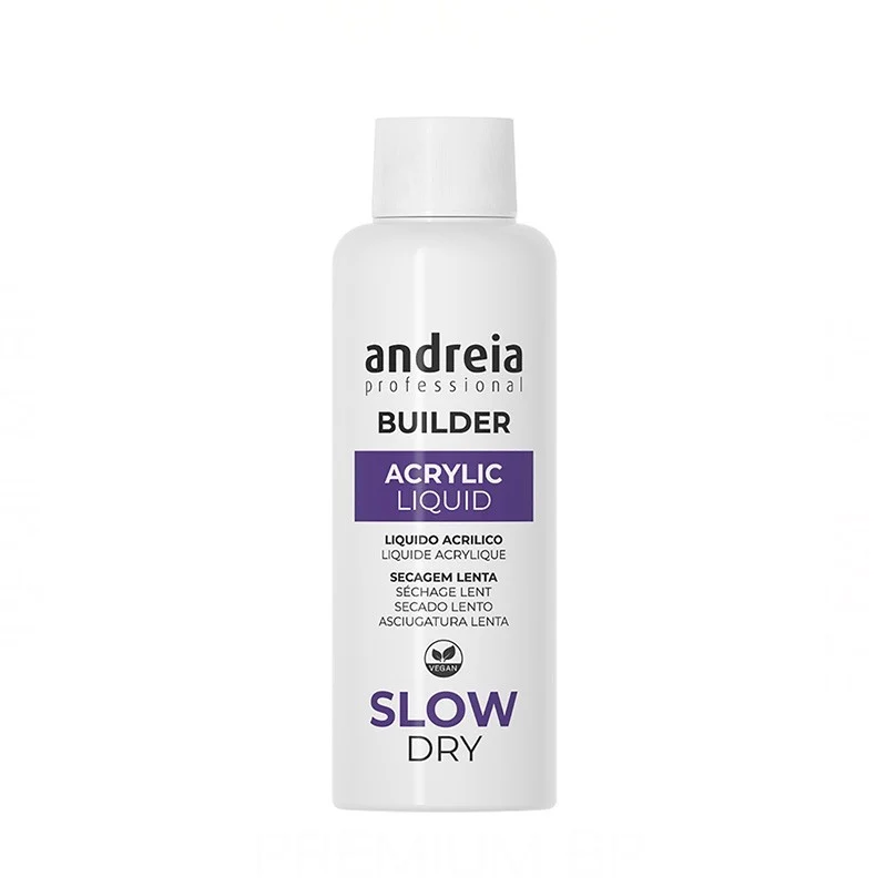 Andreia Professional Builder Acrylic Liquid Slow Dry Liquido Acrilico Asciugatura Lenta 100 ml