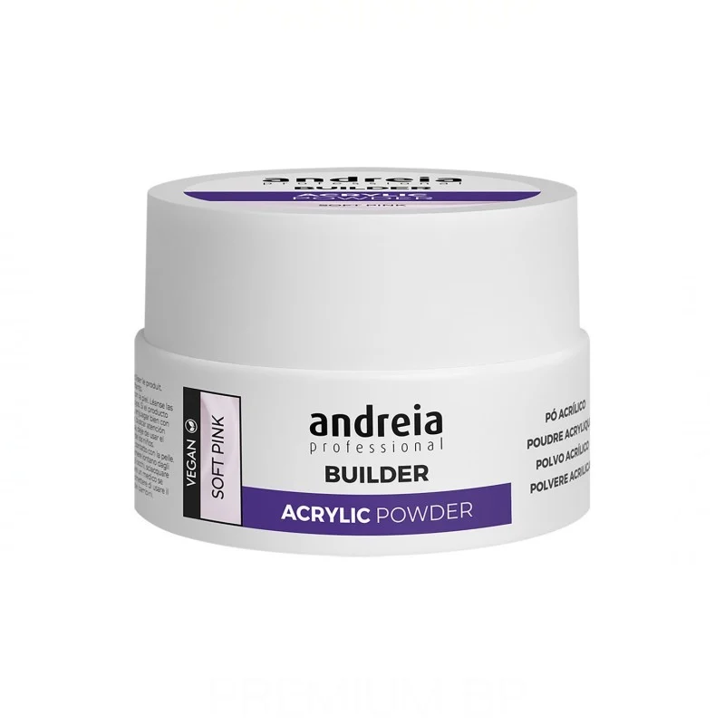 Andreia Professional Builder Acrylic Powder Polvere Acrilica Soft Pink 20 g