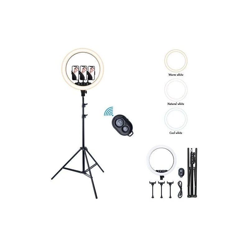 ANELLO LUMINOSO A LED D.45CM CON TREPPIEDE - Eurostil