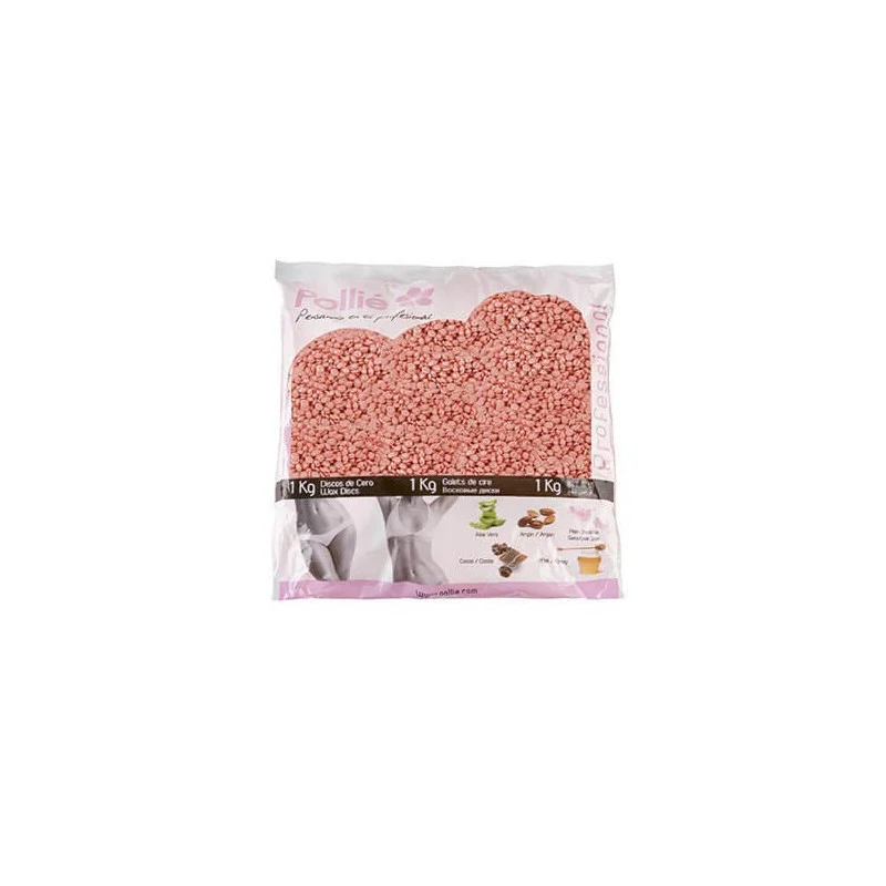 BORSA 1KG. PERLE DI CERA ROSA PELLI SENSIBILI - Pollié