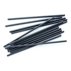 Cannucce Dritte Nere Biocompostabili 13,5 cm 7 mm 500pz - BRENTA