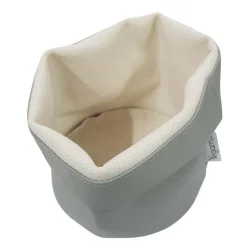 Cestino Portapane Tondo Ecopelle Grigio Perla - YEGAM