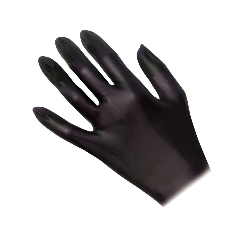 CONFEZIONE DA 100 GUANTI IN NITRILE NERO MEDIO - Eurostil
