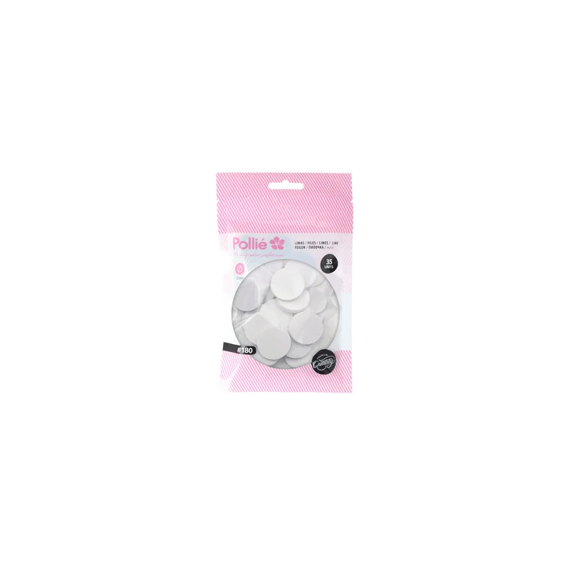 CONFEZIONE DA 35 LIME LUCIDANTI 180 PER DISCO DA 25 MM - Pollié