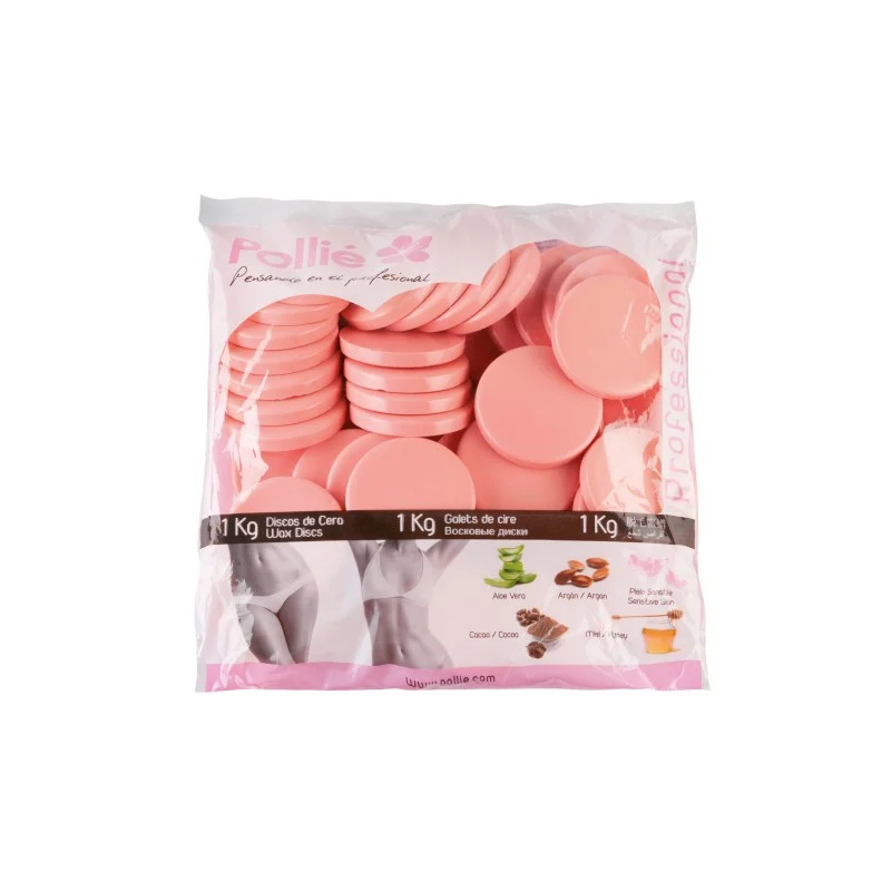 CONFEZIONE DI DISCHI DI CERA ROSA - PELLI SENS
