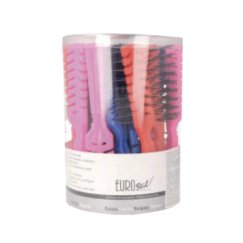 CONTENITORE 20 SPAZZOLE SCHELETRO COLORATE - Eurostil