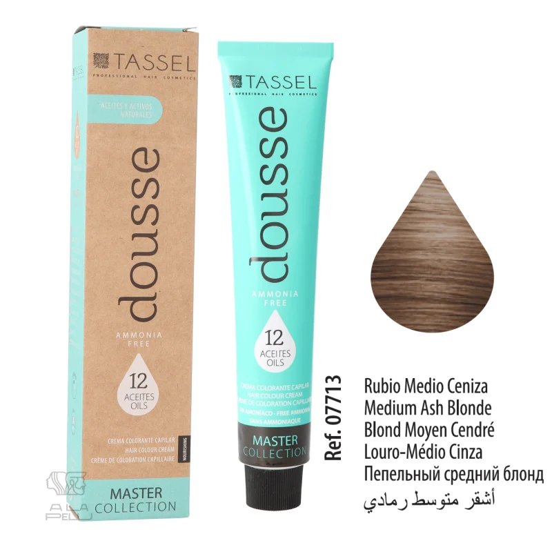 DOUSSE 7.1 BIONDO MEDIO CENERE SENZA AMMONIACA - TINTE TASSEL (07713)