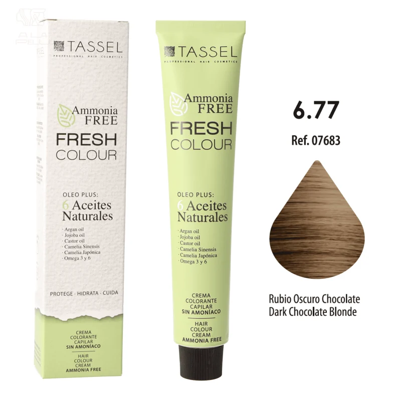 FRESH COLOR FREE AMMONIA Nº6.77 BIONDO CIOCCO - Tassel