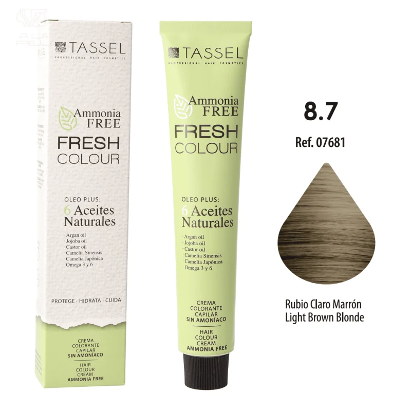 FRESH COLOR FREE AMMONIA Nº8.7 BIONDO MARRONE - Tassel