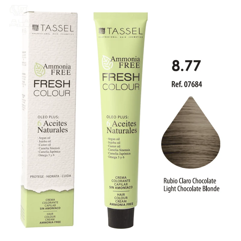 FRESH COLOR FREE AMMONIA Nº8.77 BIONDO CHIARO - Tassel