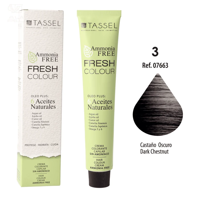 FRESH COLOUR Nº3 CASTANO SCURO SENZA AMMONIACA - Tassel
