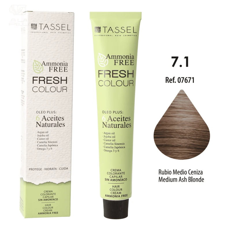FRESH COLOUR Nº7.1 BIONDO MEDIO CENERE S/AMMON - Tassel
