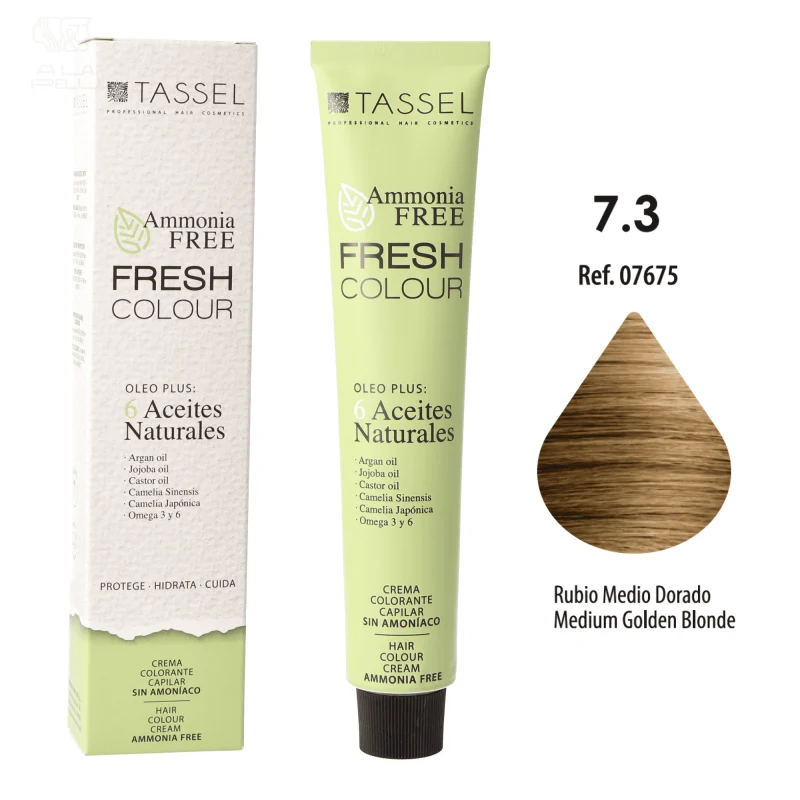 FRESH COLOUR Nº7.3 BIONDO MEDIO DORATO S/AMMON - Tassel