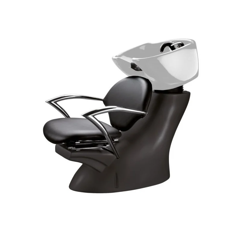 LAVATESTA STIL' NERO CON CERAMICA BIANCA - Barber Line