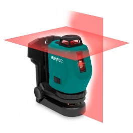 Livella laser a croce 360° ricaricabile 4V rosso | autolivellante - portata 20 metri