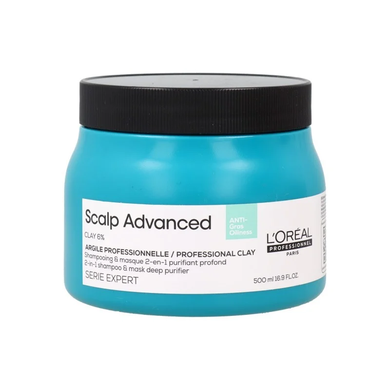 Loreal Expert Scalp Advanced 2 In 1 Argilla Shampoo e Maschera 500 ml - L'Oréal