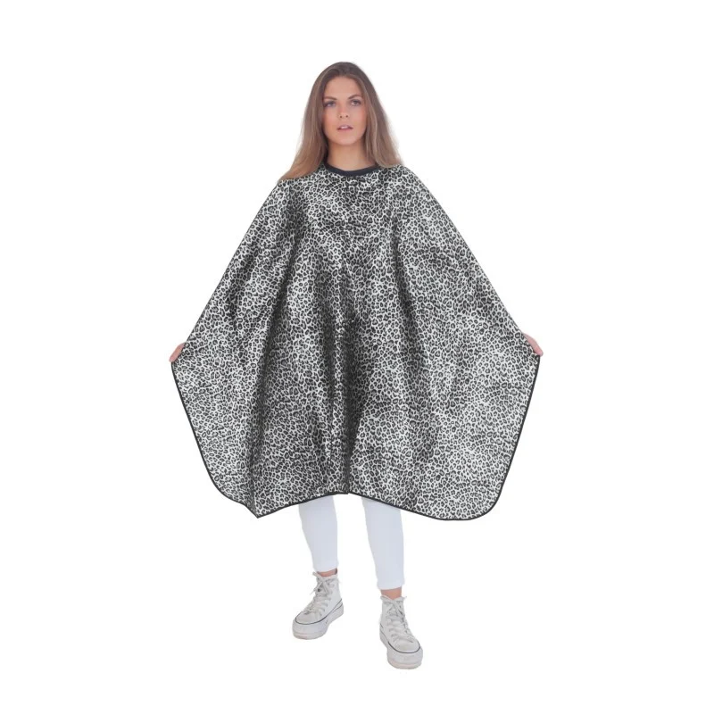 MANTELLINA TAGLIO LEOPARDO BIANCO NERO 147X128 - Eurostil