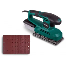 Levigatrice orbitale 240W | Incl. scatola raccolta polvere e 12 carte abrasive - Utensili