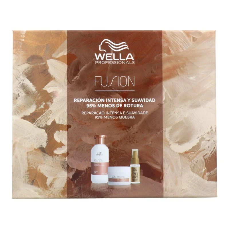 Pacchetto Wella Fusion Shampoo + Maschera + Olio danneggiati