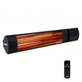 Riscaldatore a infrarossi Marsili 2000W – Con telecomando| Nero - Giardino
