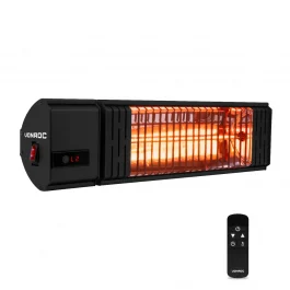 Riscaldatore a infrarossi Volsini 2000W – Incluso telecomando e schermo LCD| Nero - Giardino