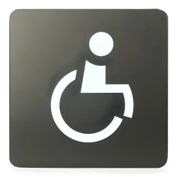 Targhetta Adesiva Pittogramma WC Disabile 16x16 cm - STIL CASA