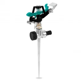 Irrigatore ad impulso in metallo – Irrigatore da giardino a settore e circolare | Max. 450m2 - Acqua