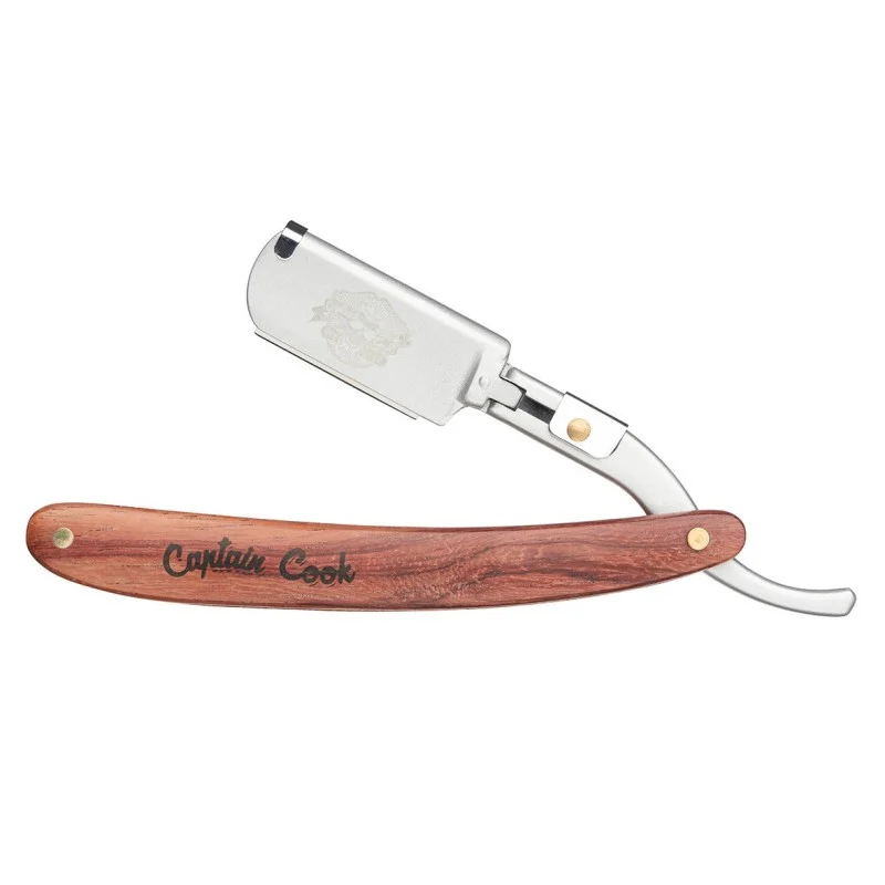 RASOIO CAPTAIN COOK CON MANICO IN LEGNO - Barber Line