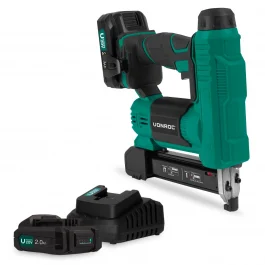 Pistola graffatrice chiodatrice 20V | Con due batterie 2.0Ah e caricatore rapido - Utensili