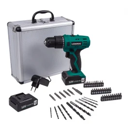 Trapano avvitatore a batteria 12V | 46 accessori, 2 batterie e custodia - Utensili