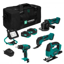 Set elettroutensili VPower 20V - 4.0Ah | Incl. 4 utensili, 2 batterie e caricatore