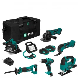 Set elettroutensili VPower 20V - 4.0Ah | Incl. 6 utensili, 2 batterie e caricatore