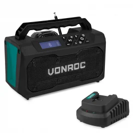 Radio da cantiere 20V - FM, Bluetooth & USB | Batteria e caricatore rapido inclusi