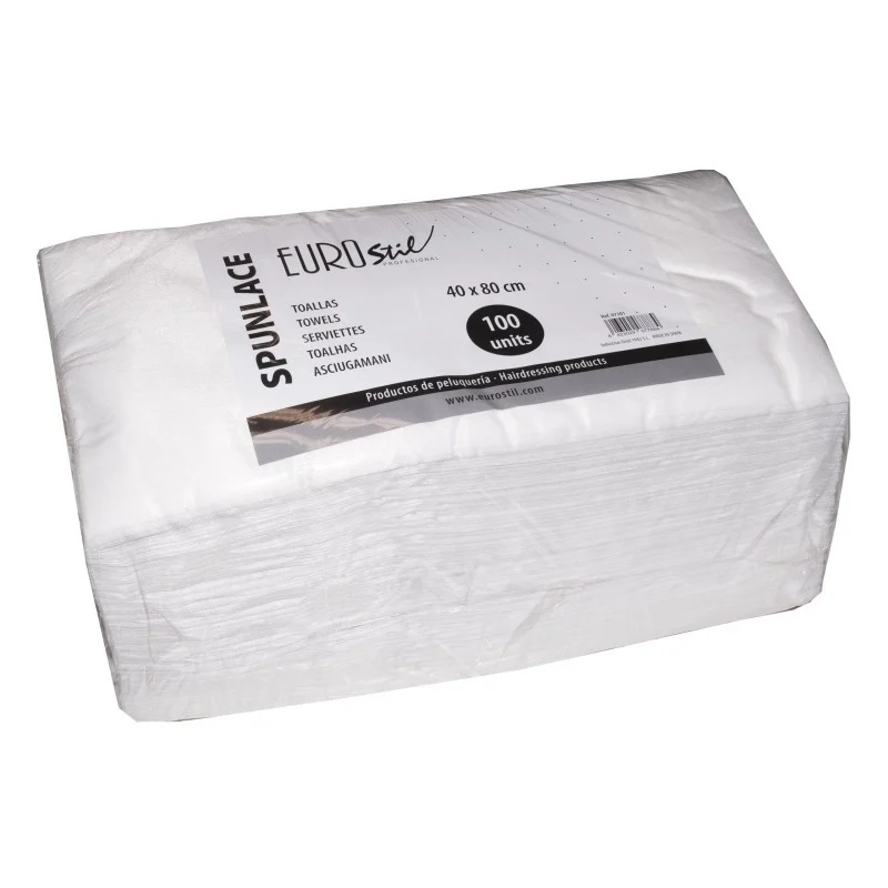 SACCHETTO DI 100 ASCIUGAMANI 40X80 SPUNLACE - Eurostil