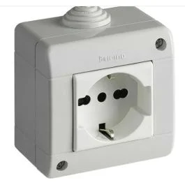 Presa schuko bipasso IP40 2 moduli - Elettricità e automazioni
