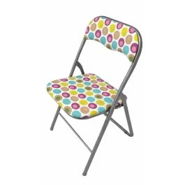 Gloxy Sedia pieghevole polo acciaio e pvc pois colorati - Utensileria e ferramenta