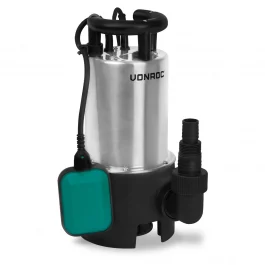 Pompa sommersa 1100W – 20000 l/ora – Acciaio inossidabile | Acqua contaminata e pulita