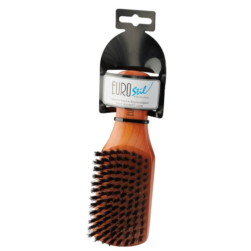 SPAZZOLA PIATTA PER UOMO IN PURO CINGHIALE - Barber Line