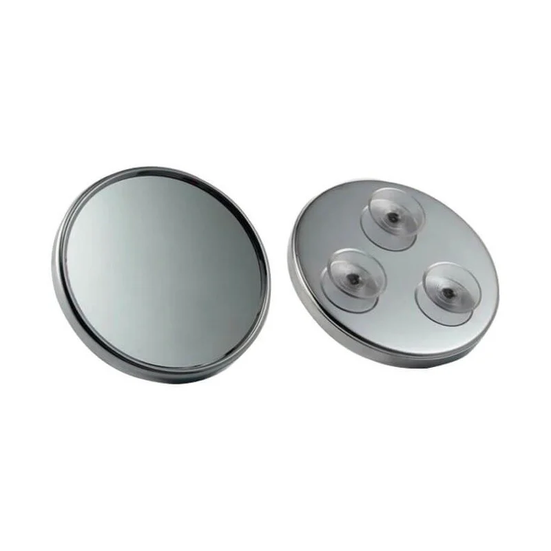 SPECCHIO 7X D.15 CM 3 VENTOSE ROTONDE CROMATE - Pollié