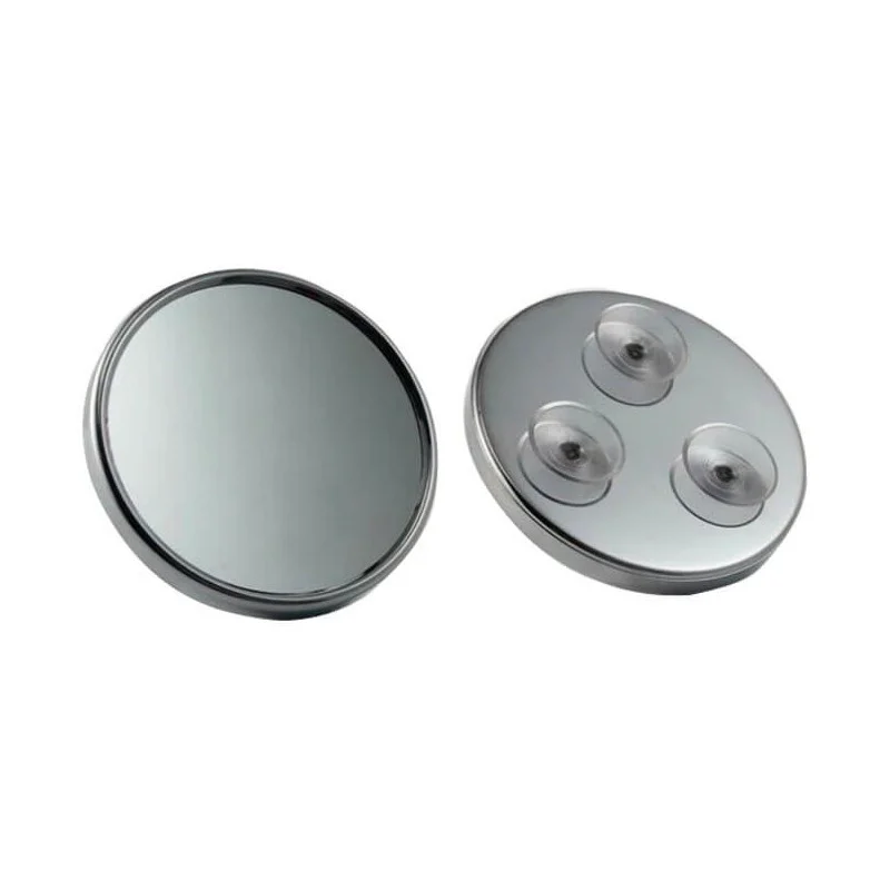 SPECCHIO 7X D.21 CM 3 VENTOSE ROTONDE CROMATE - Pollié