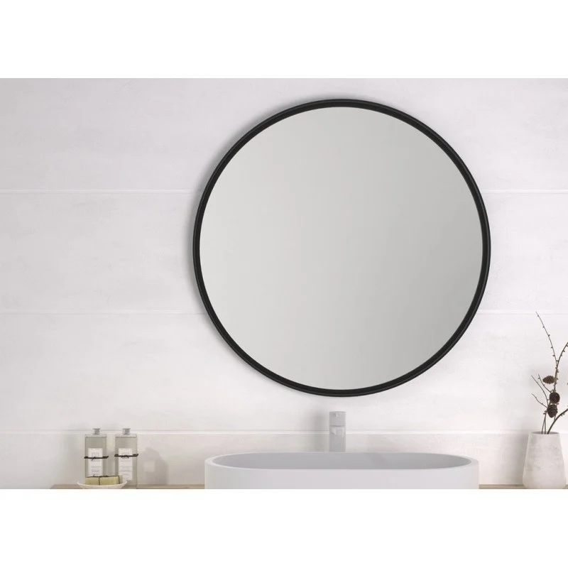 SPECCHIO HAZEL NERO Ø80 - Grupo Belleza