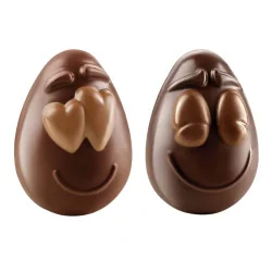 Stampo Uova Cioccolato Smiling Eggs 82x77x107 mm - SILIKOMART