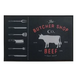 Tappeto Mat Design BBQ Beef Nero 80x120 cm - MONTECOLINO